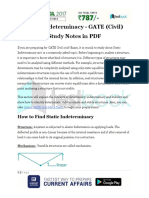 Static Indeterminacy GATE Civil Study Notes in PDF 1