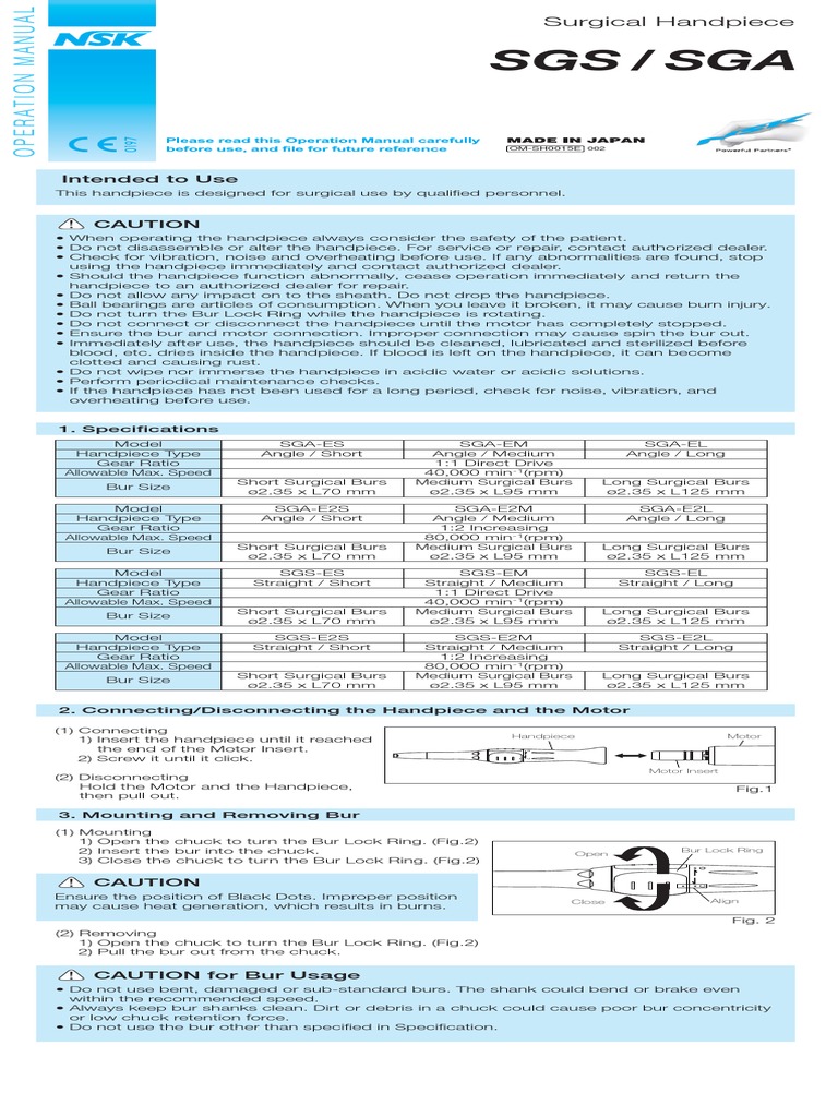Sgs / Sga: Intended To Use | PDF | Gear | Sterilization (Microbiology)