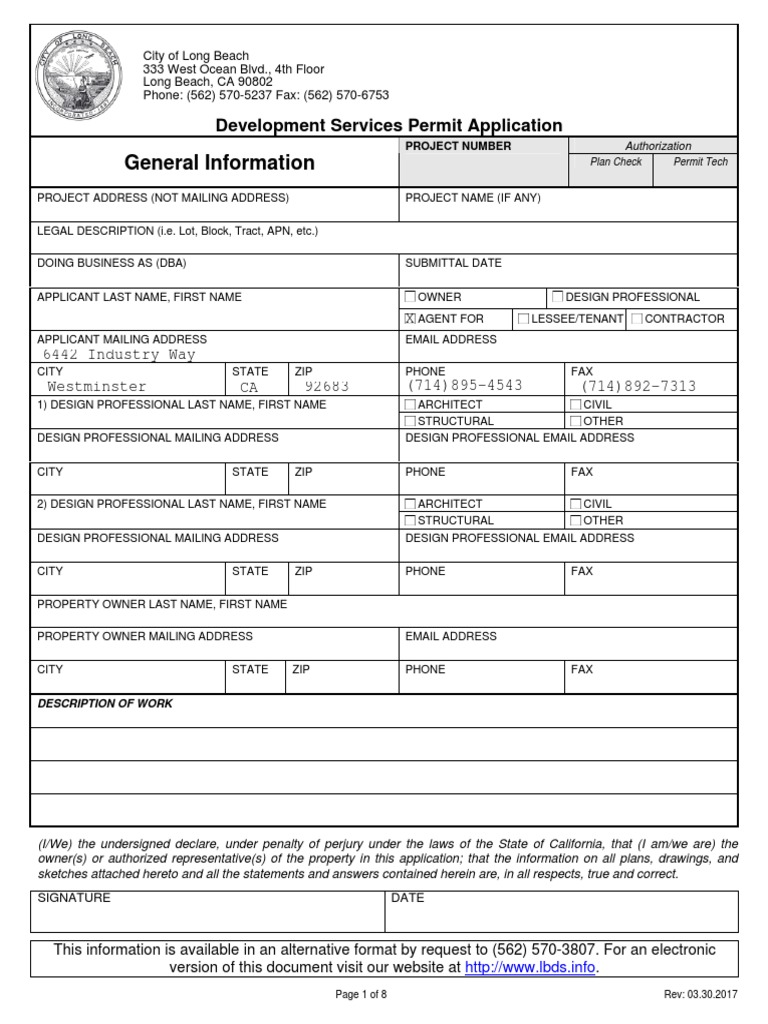 Long Beach - Application - 2018!04!26 | PDF | Fire Sprinkler System ...