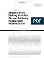 Https WWW E-Flux Com Journal 46 60096 Abysmal-plan-waiting-until-we-die-And-radically-Accelerated-repetitionism