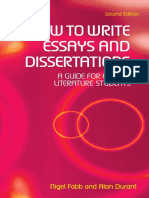 How To Write Essays and Dissertations