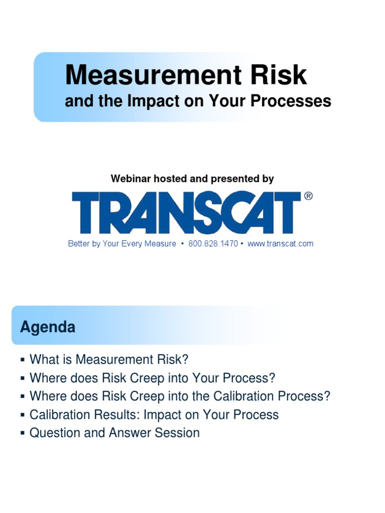 Understanding Measurement Risk in Calibration | PDF | Calibration | Risk