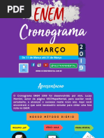 Enem calendario para março