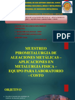 Muestreo Pirometalurgia de Aleaciones Metálicas - Aplicaciones en