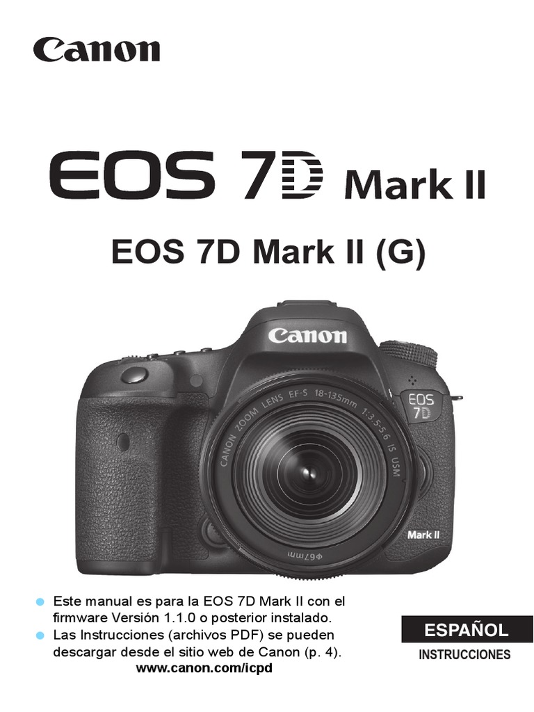 Manual Canon 7d Mark II PDF Seguro digital Imagen