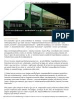 O Governo Bolsonaro - Análise Do Coronel Enio Fontenelle - Critica Nacional PDF