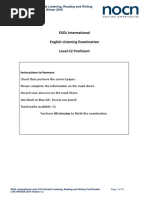 ESOL International English Listening Examination Level C2 Proficient