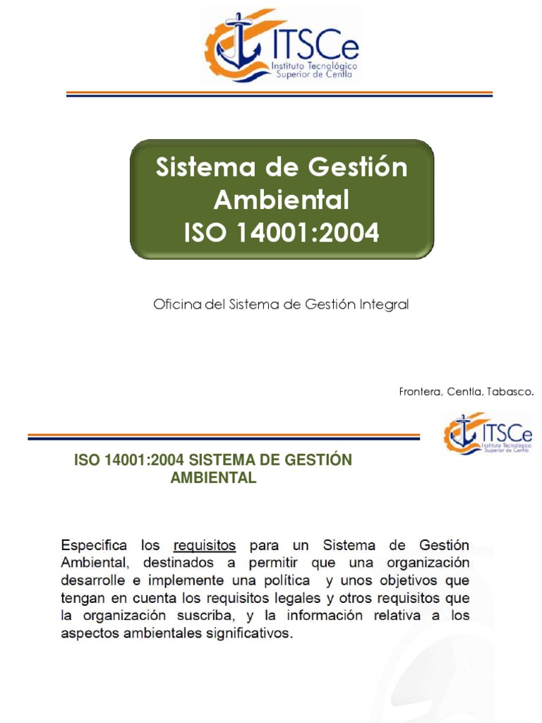 Sistema de Gestión Ambiental ISO 14001 | PDF | Ambiente | Entorno natural