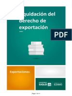 Liquidación y cálculo del derecho de exportación