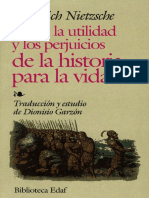 Sobre La Utilidad y Los Perjuicios de La Historia PDF