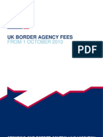 Uk Border Agency Fees: From 1 October 2010