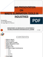 Seminar Presentation ON Waste Elimination Tools in Industries