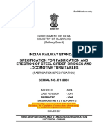 Indian Railway Fabrication Specification