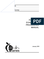 National Health and Nutrition Examination Survey: Physician Examination Procedures Manual