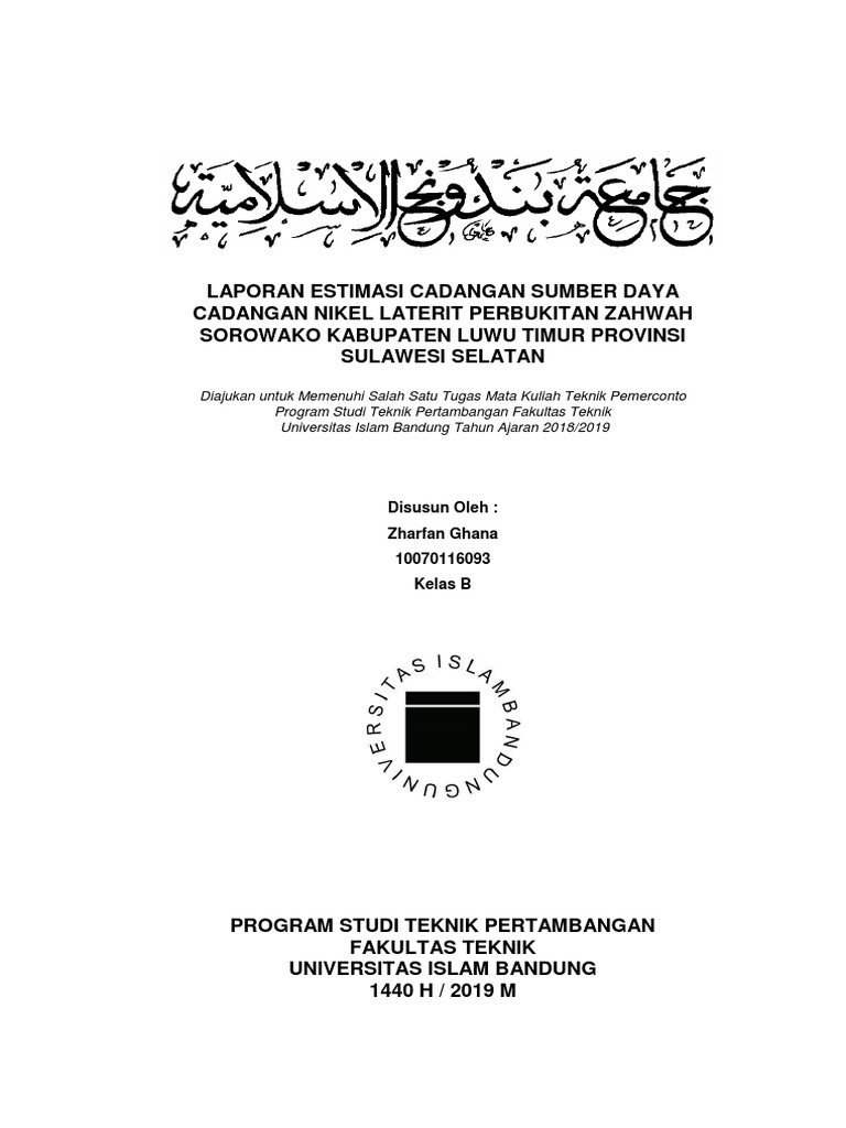 Laporan Estimasi Cadangan Sumber Daya Cadangan Nikel Laterit | PDF