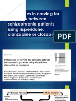 Differences in Craving For Cannabis Between Schizophrenia Patients Using Risperidone, Olanzapine or Clozapine