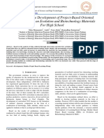 The Validity of The Development of Project-Based Oriented Learning Modules On Evolution and Biotechnology Materials For High School