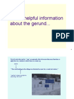 Some Helpful Information About The Gerund..