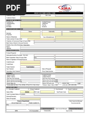 Credit Application Form