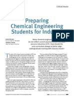 Preparing Chemical Engineering Students For Industry: Critical Issues