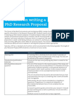 Guidance on Writing a PhD Research Proposal