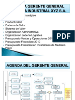 Agenda Gerente General de Una Industria