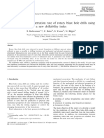 Dominant Rock Properties Affecting the Penetration Rate of Percussive Drilling