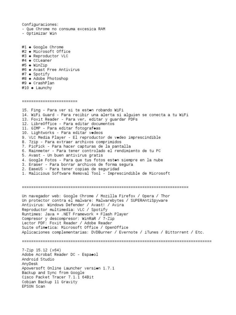 Programas Indispensables Para Un Pc Windows Pdf Software