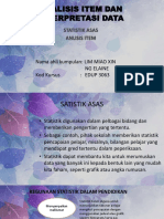 ANALISIS ITEM DAN INTERPRETASI DATA STATISTIK