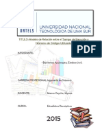 Modelo de Relación Entre El Tiempo de Ejecución y Números de Códigos Utilizados