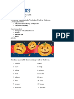 Activity Sheet - Grade 3 - Halloween Word Scramble