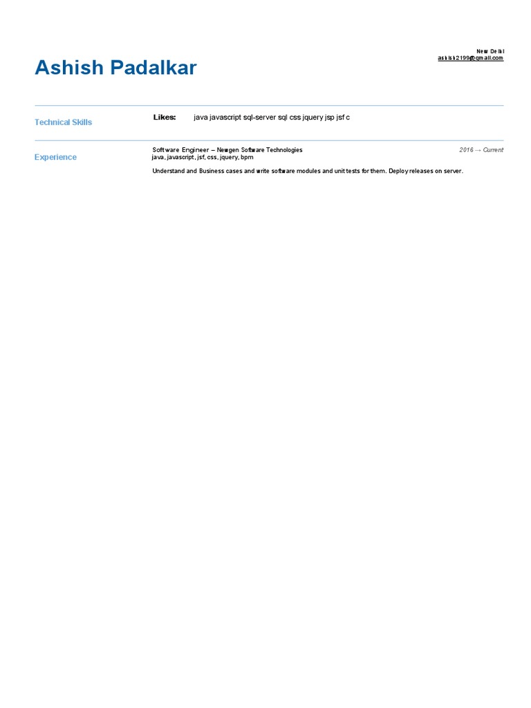Software Engineer Profile | PDF