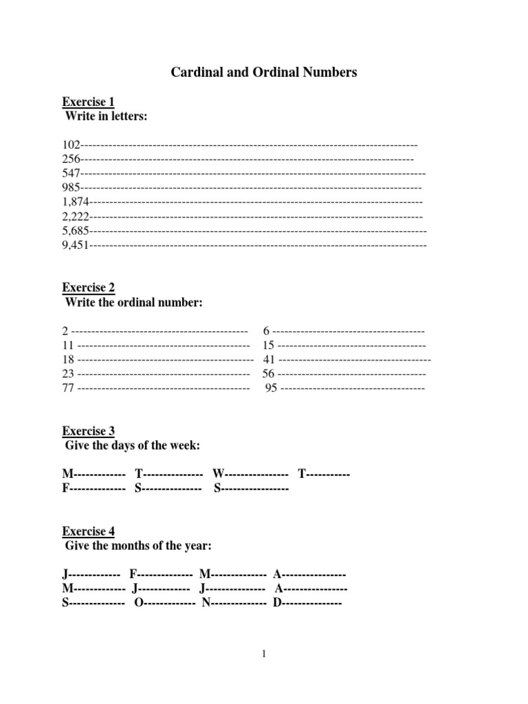 Numbers, Days, Dates | PDF | Finance & Money Management