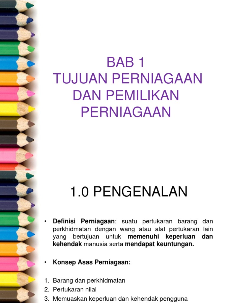 Bentuk Pemilikan Perniagaan Tingkatan 4