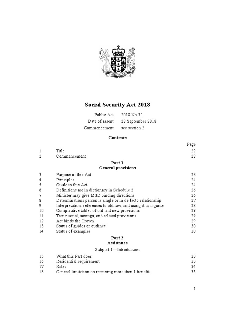 Social Security Act 2018 PDF Welfare Social Security (United States)