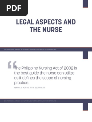 REPORT - Nursing Legal Aspects PDF