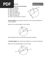 Circle Review: Geometry 6.1