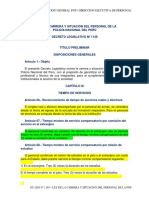 D Leg 1149 Ley de La Carrera y Situacion Del Personal PNP