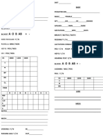 Postpartum Report Sheet