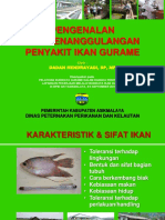 Pengenalan Dan Penanggulangan Penyakit Ikan Gurame