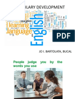 Vocabulary Development: Jo I. Bartolata, Bucal