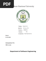 Lahore Garrison University: Department of Software Engineering