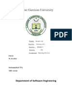 Lahore Garrison University: Department of Software Engineering