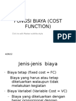 Fungsi Biaya Cost Function