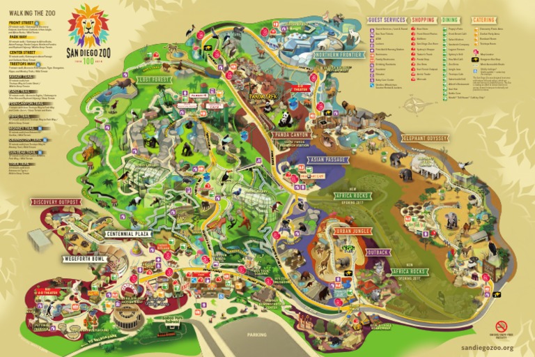 SanDiegoZoo GuideMap 1.2016 REFERNCE | PDF | Leisure