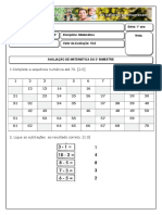 Avaliação Matemática 3 Bim