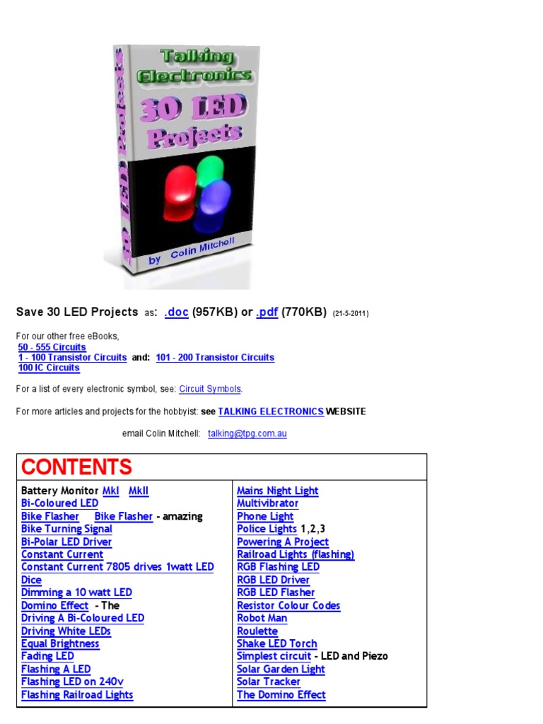 30 LED Projects PDF | PDF | Technology & Engineering