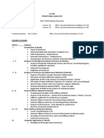 CE 383 Structural Analysis Course Outline