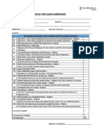 Claim Submission Check List PDF