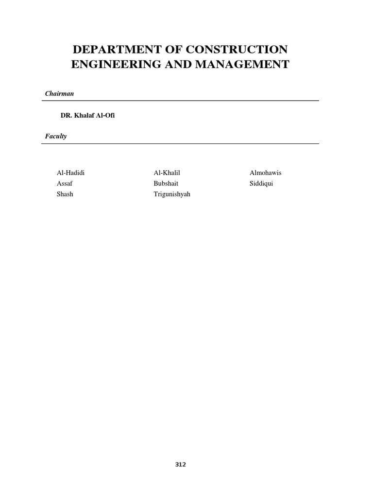 Kfupm CM Ms Program PDF Master's Degree Postgraduate Education